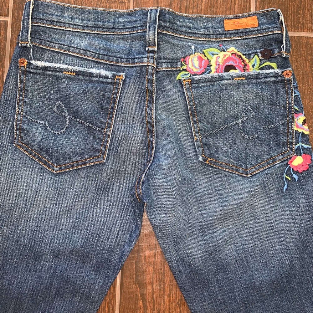Embroidered Plastic by Gly Bootcut Made in USA 32”